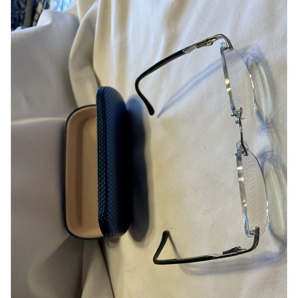 Daniel Swarovski Rimless Glasses 23K Gold Plated Frame Austria W/ Case